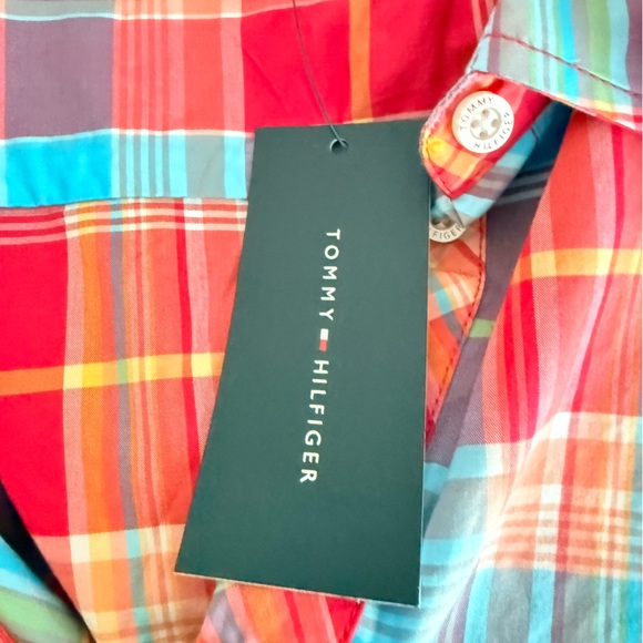 NWT Tommy Hilfiger Plaid Flutter Sleeveless Sleeve Plus Size Top Size 2X - Picture 7 of 9